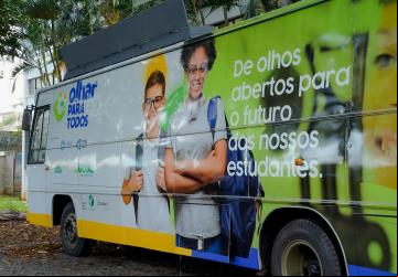 Programa Olhar para Todos, iniciativa do Goiás Social, levou atendimento oftalmológico ao Centro de Ensino em Período Integral Professor Pedro Gomes, no setor Campinas, em Goiânia