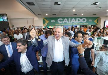 O pré-candidato à Presidência da República, governador de Goiás Ronaldo Caiado, inicia maratona pelo Brasil para apresentar os resultados da sua gestão em Goiás